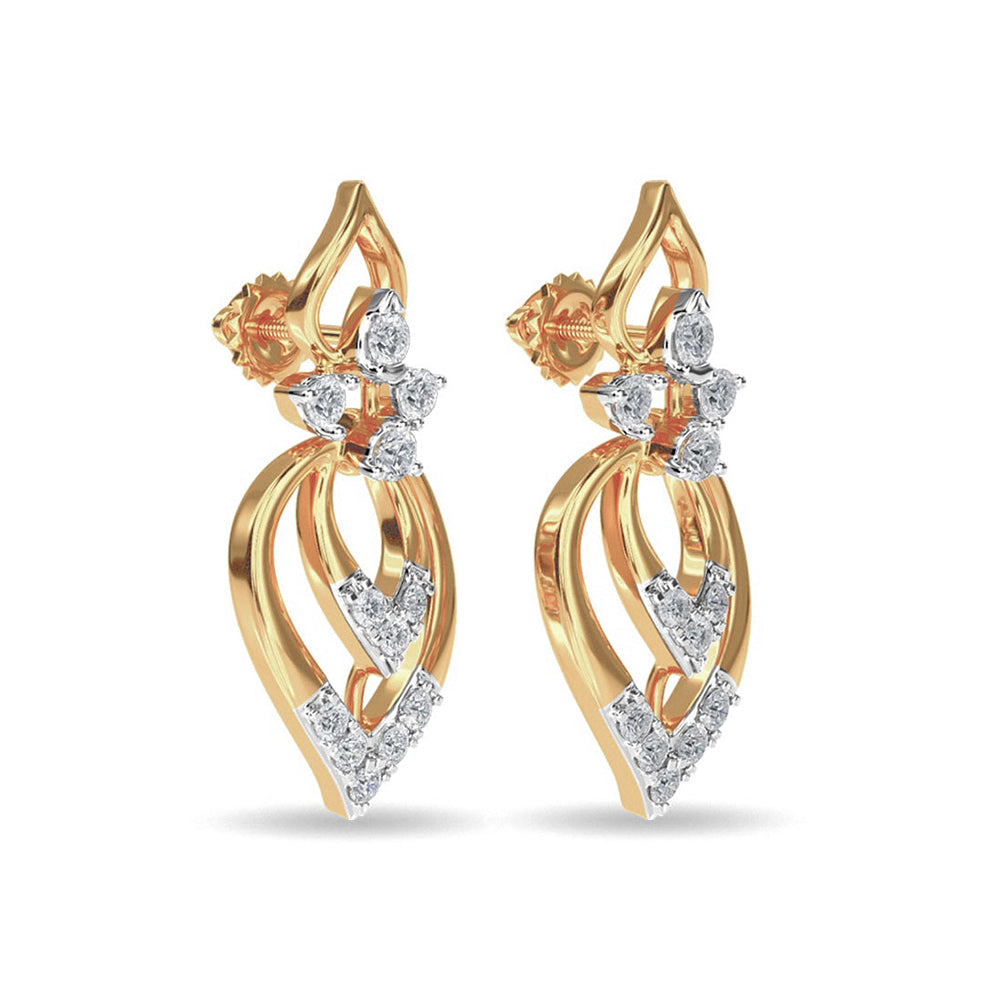 22 KT The Aderrig Yellow Gold Drop Earrings