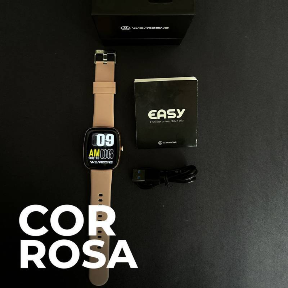 Smartwatch Easy Wearzone À Prova Dágua 1 Atm Bateria Longa