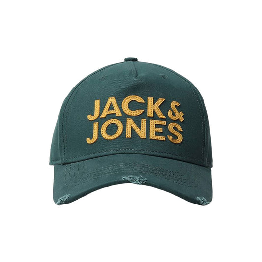 Jack & Jones Men Green & Yellow Embroidered Cap