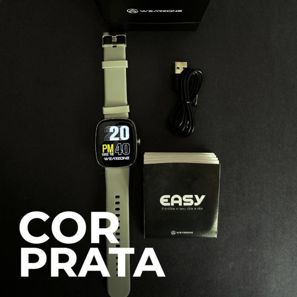 Smartwatch Easy Wearzone À Prova Dágua 1 Atm Bateria Longa